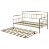 Chic Metal Daybed with Hidden Trundle