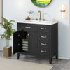 Sleek Black Bathroom Vanity with Sink and Storage