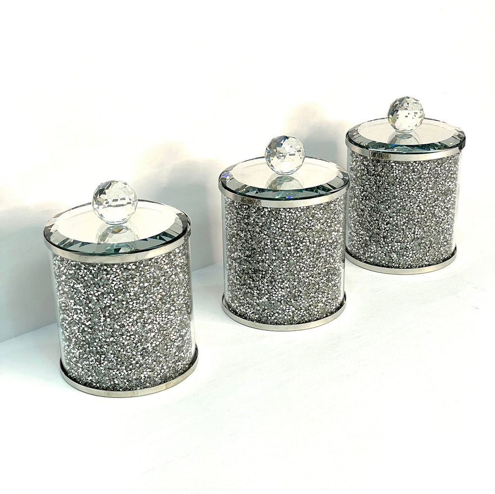 Chic Glass Canister Trio Gift Set