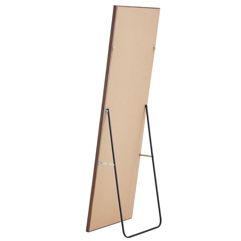 Elegant Wood Grain Full-Length Mirror