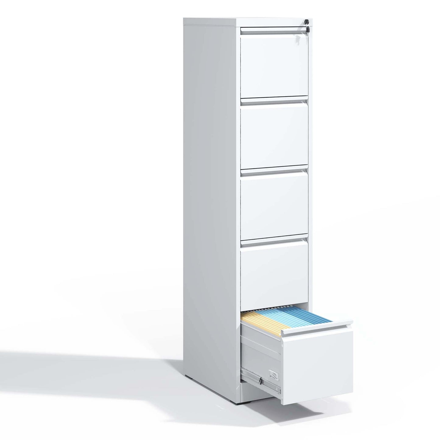 Secure Steel File Cabinet with 5 Drawers