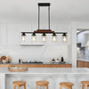 Chic Farmhouse Pendant Light with Clear Shades