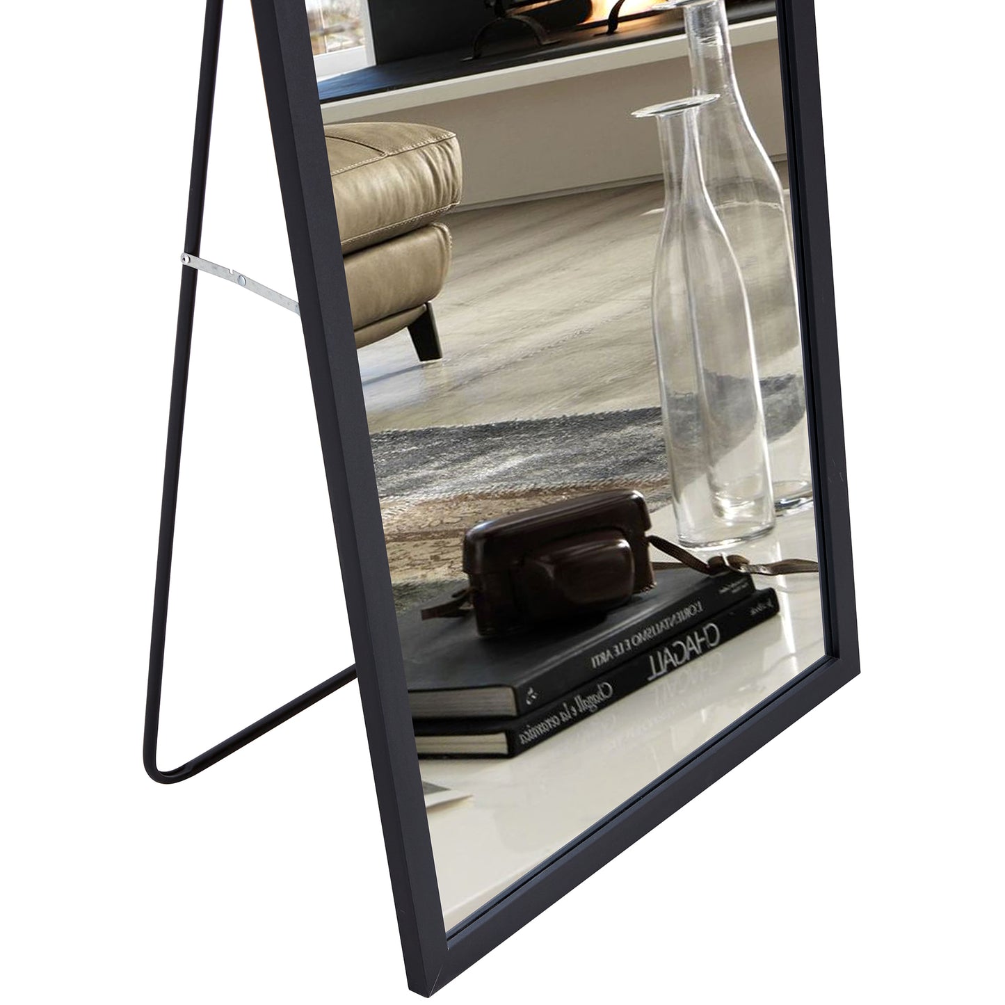 Stylish Black Full-Body Mirror