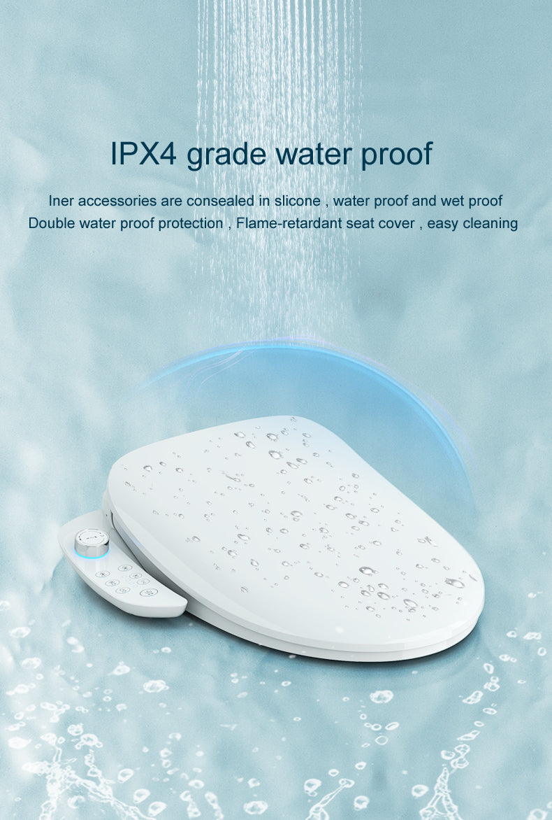 Smart Heated Bidet Toilet Seat with Warm Water and Dryer