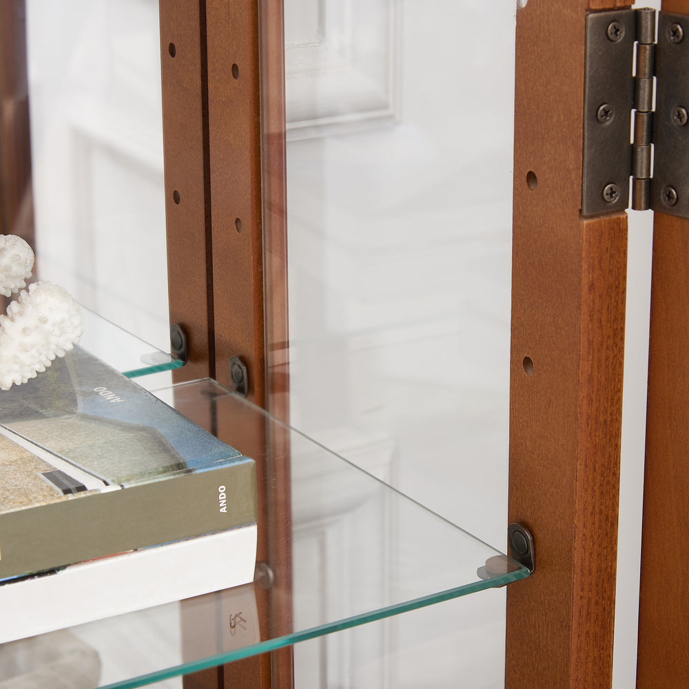 Elegant Lighted Curio Cabinet with Adjustable Shelves