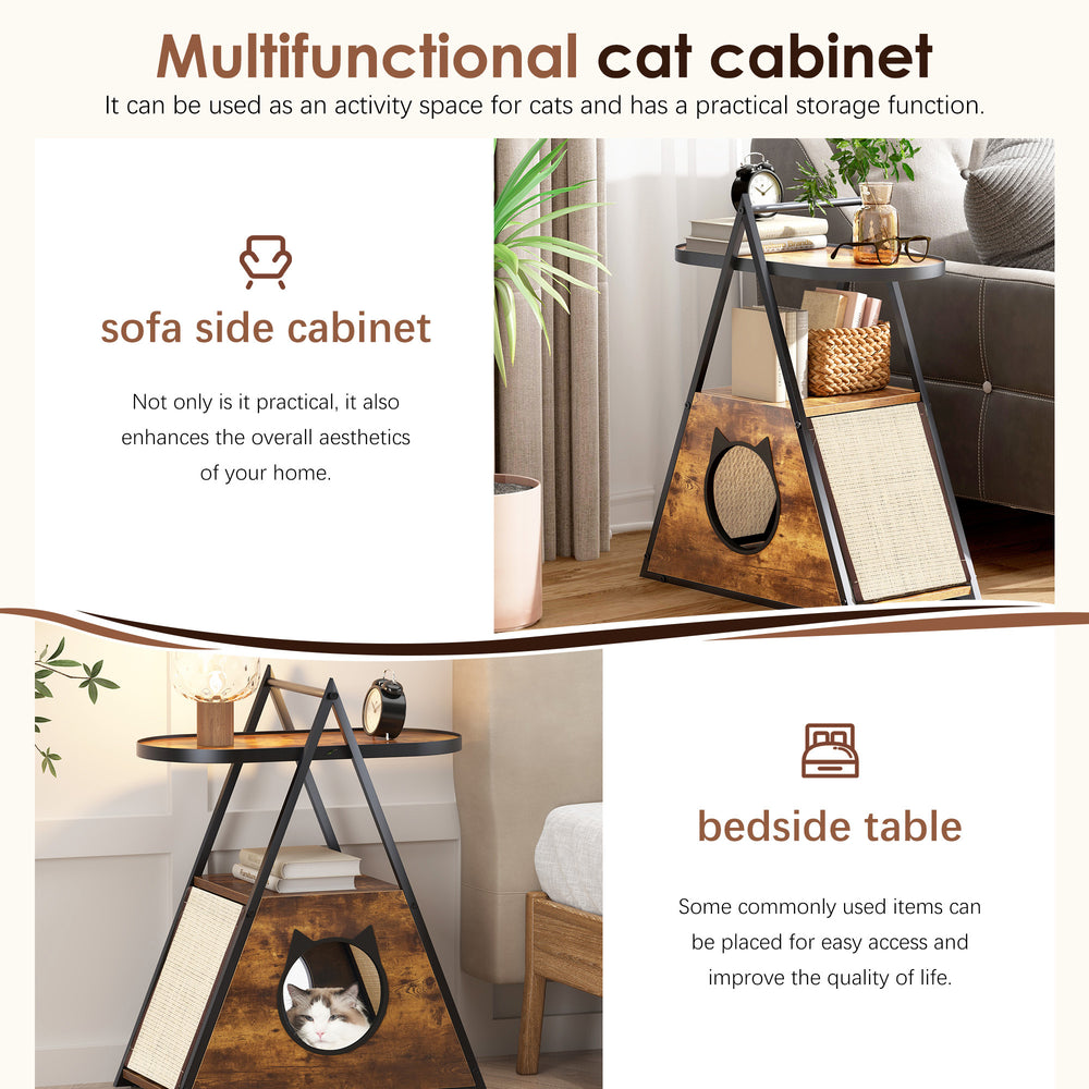 Vintage Cat Condo & End Table