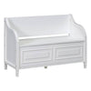 Rustic Charm Storage Bench with Safety Hinge