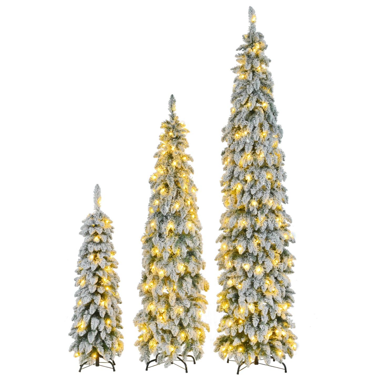 “Frosted Slim Pre-Lit Christmas Tree Set”