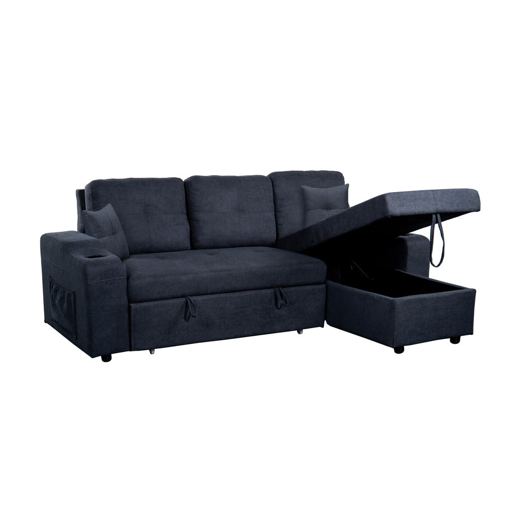 Cozy Corner Convertible Sofa with Storage