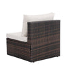 Chic Outdoor Wicker Lounge Set with Glass Table