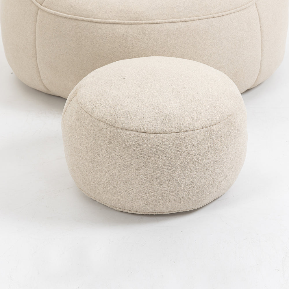 Cozy Foam Bean Bag Sofa with Footrest