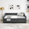 Cozy Tufted Daybed with Hidden Trundle - Grey Charm