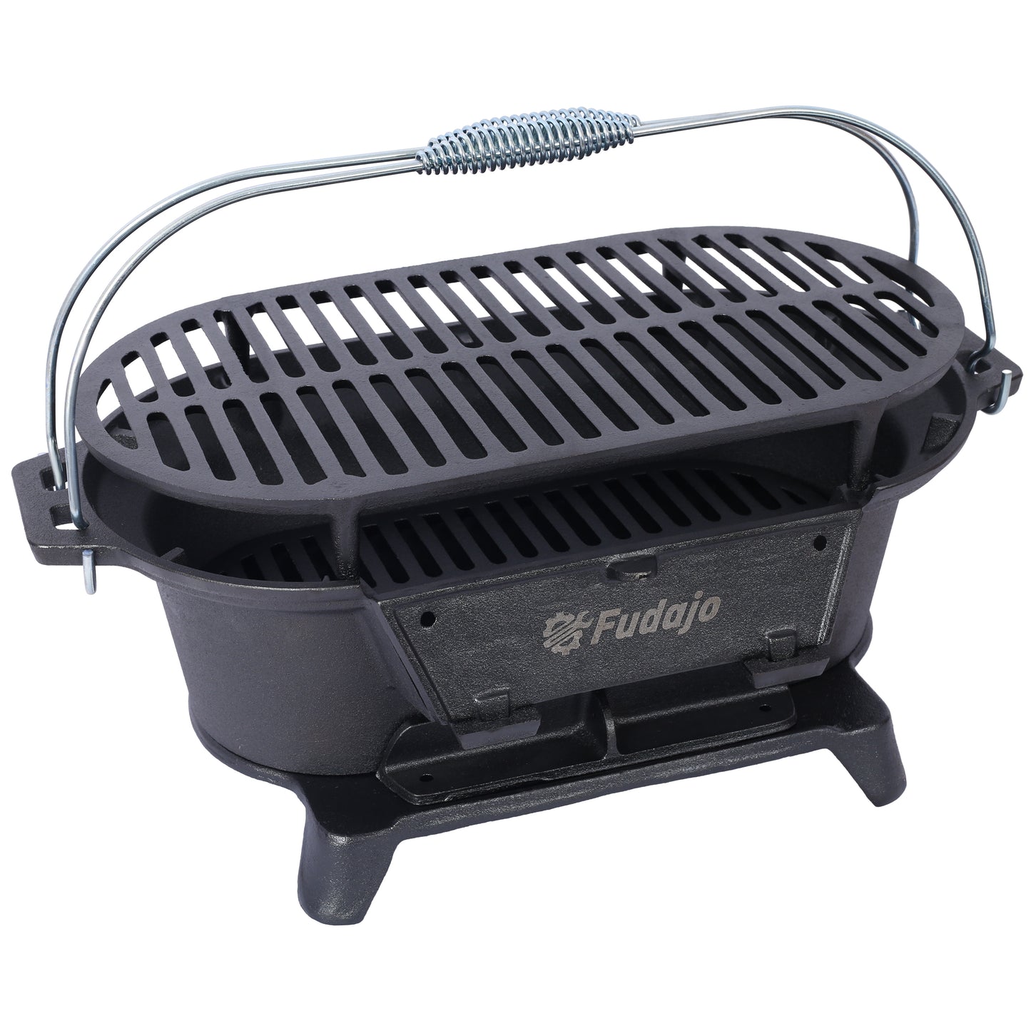 Portable Cast Iron Grill & Skillet Combo