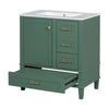 Chic Green Bathroom Vanity with Sink and Soft-Close Drawers