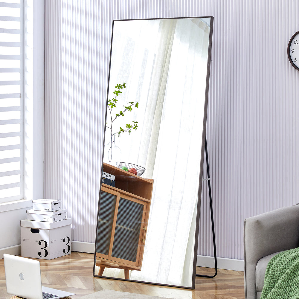 Elegant Full-Length Solid Wood Mirror