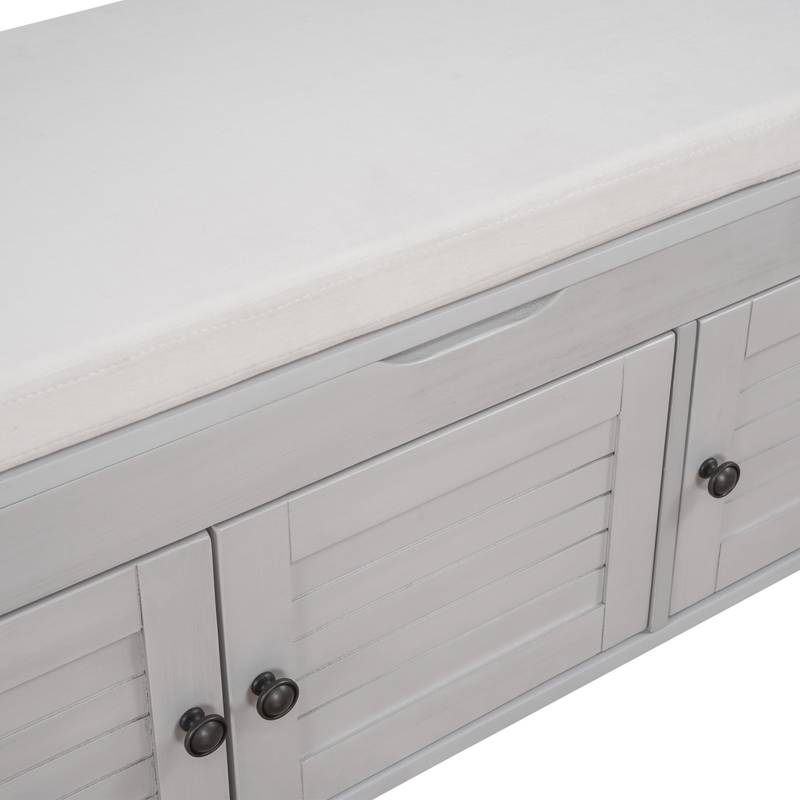 Cozy Curved Storage Bench with Hidden Space
