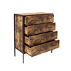 Rustic Steel Frame 4-Drawer Dresser