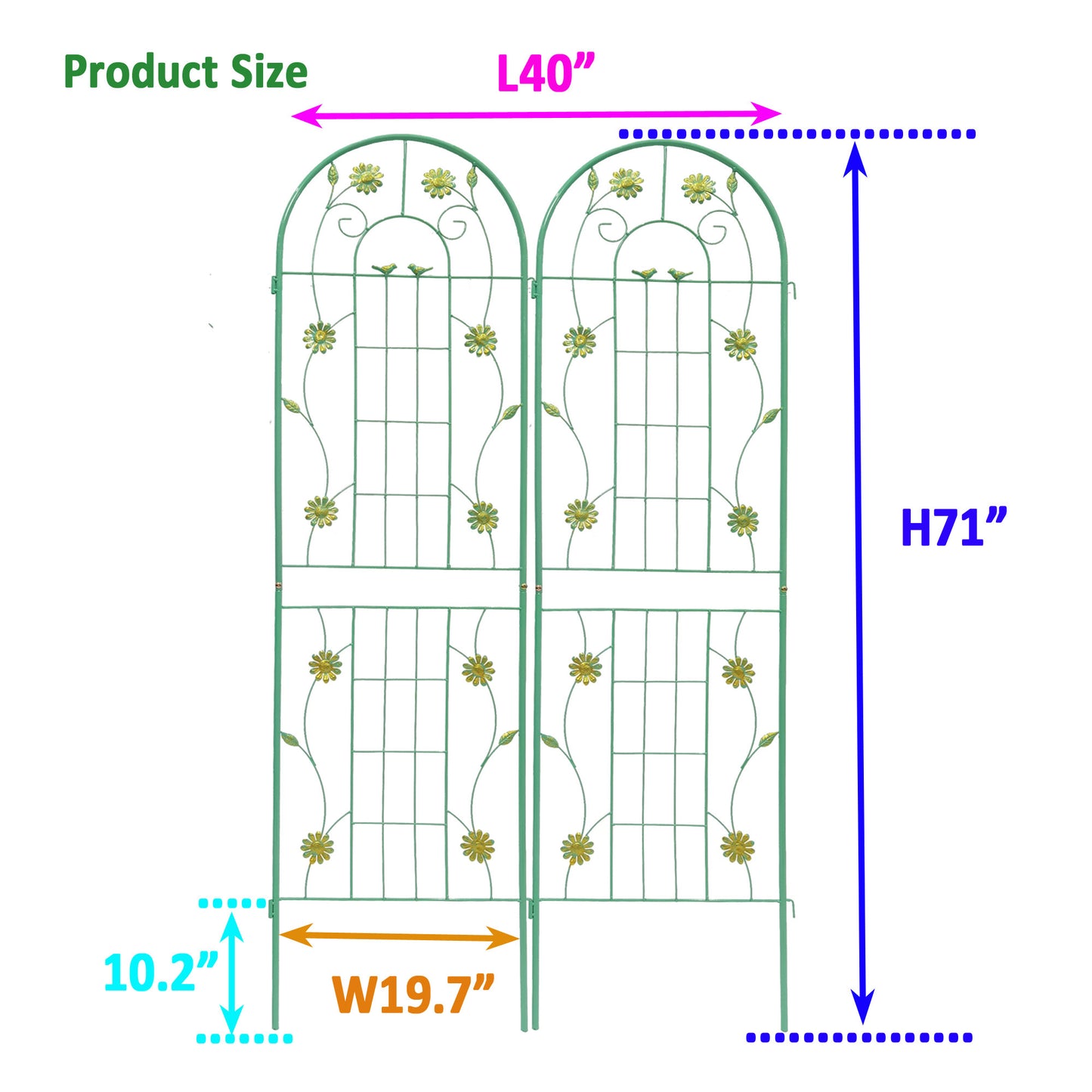 Rustproof Garden Trellis Duo for Climbing Plants