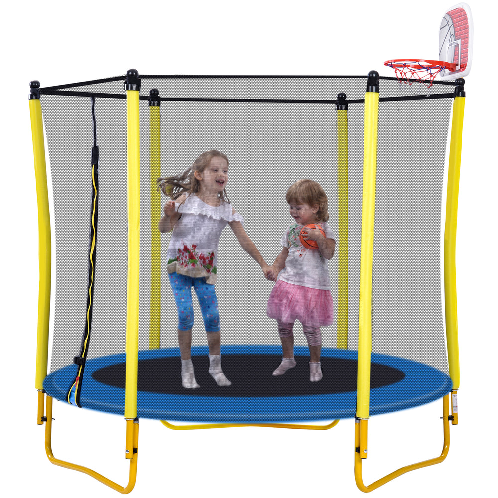 FunBounce Mini Trampoline with Hoop