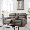 Cozy Grey Motion Sofa for Two