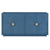 Chic Navy Sideboard with Stylish Handles & Adjustable Shelves