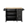 Versatile Kitchen Island Cart with Expandable Tabletop and Ample Storage