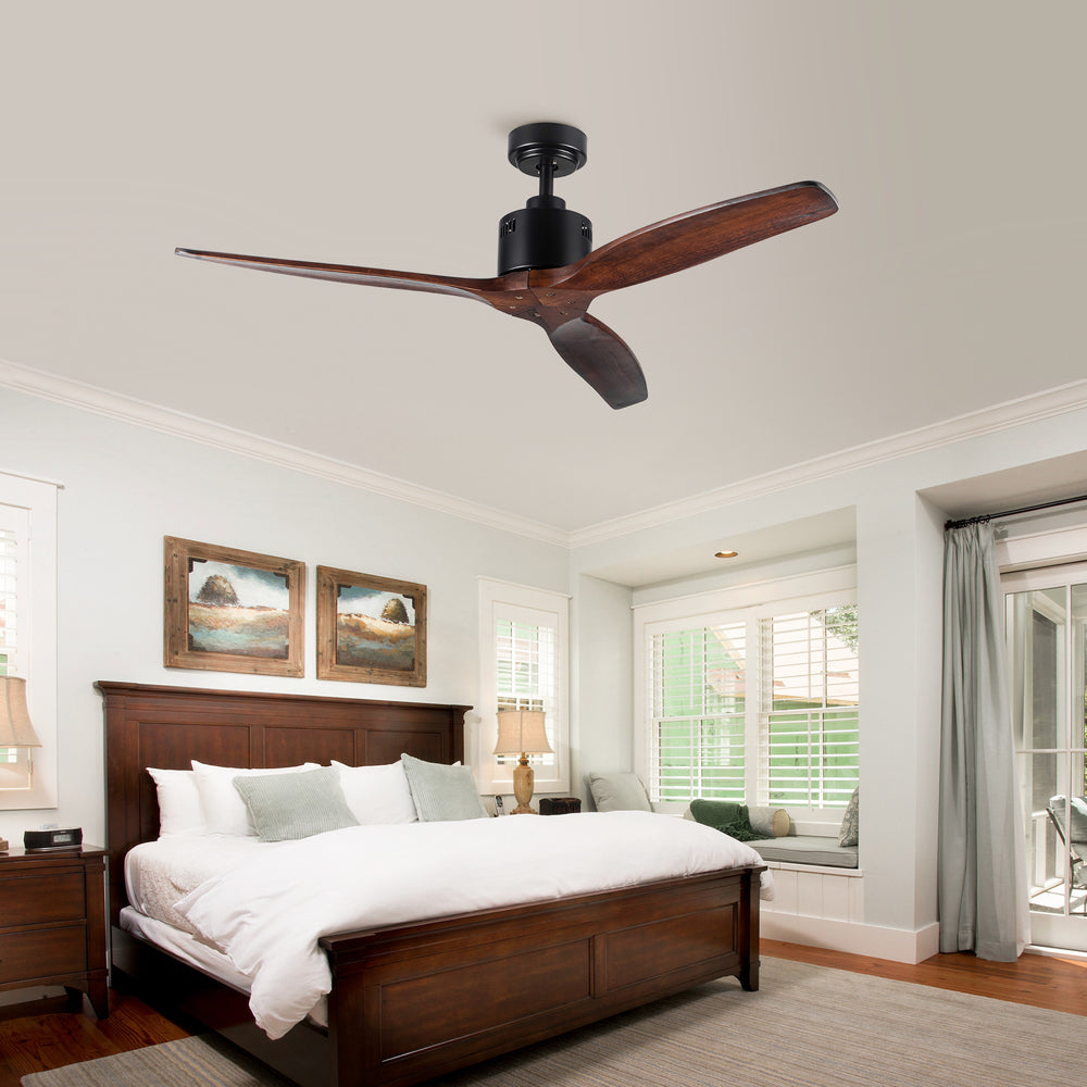 Rustic Brown Ceiling Fan with Remote Control