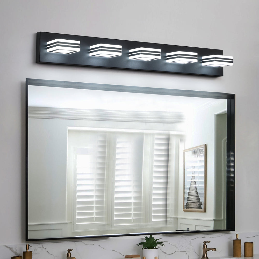 Sleek Black LED Vanity Light Bar