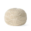 Cozy Malibu Round Wool Pouf