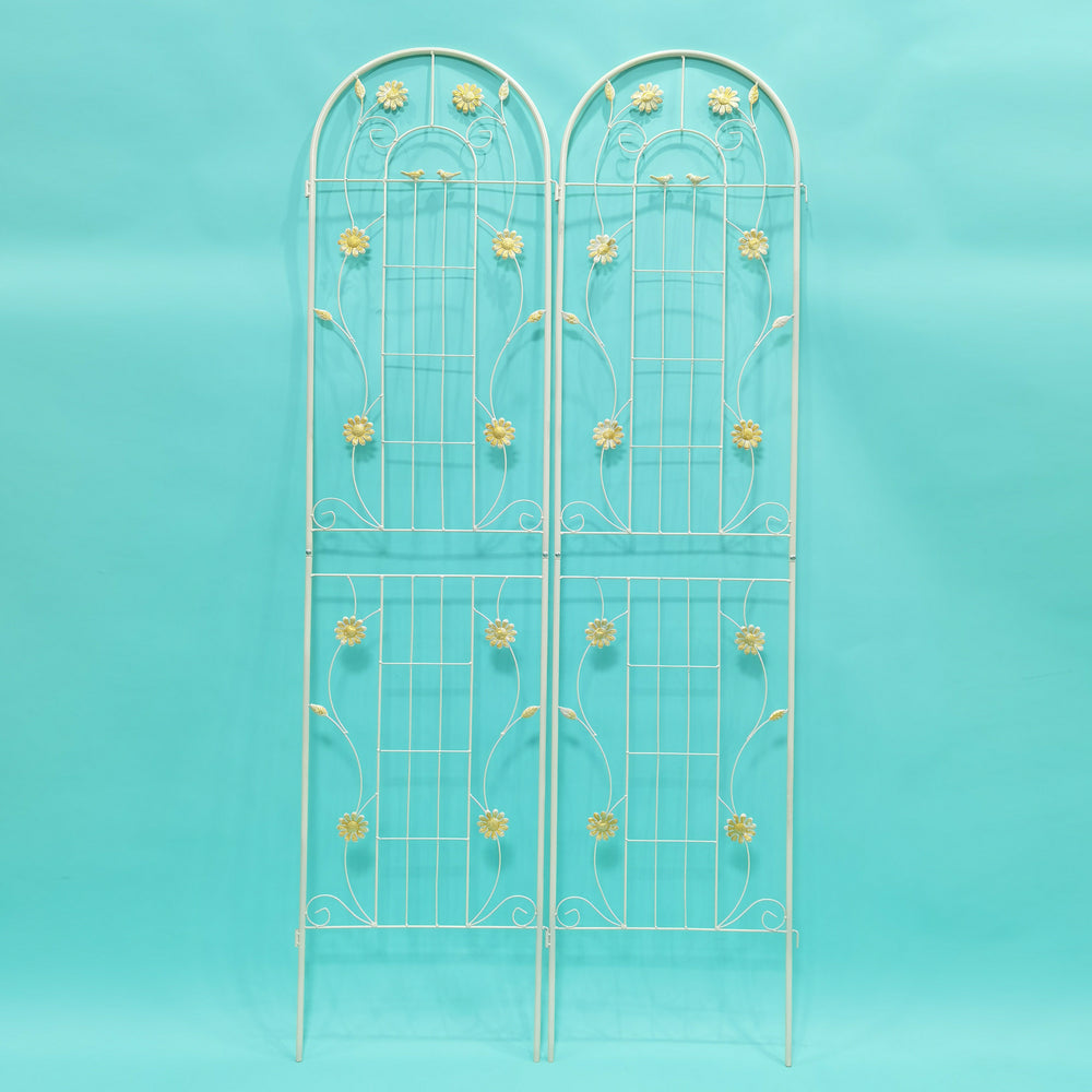 Flower Power Trellis Duo - Rustproof Climbing Support for Your Garden