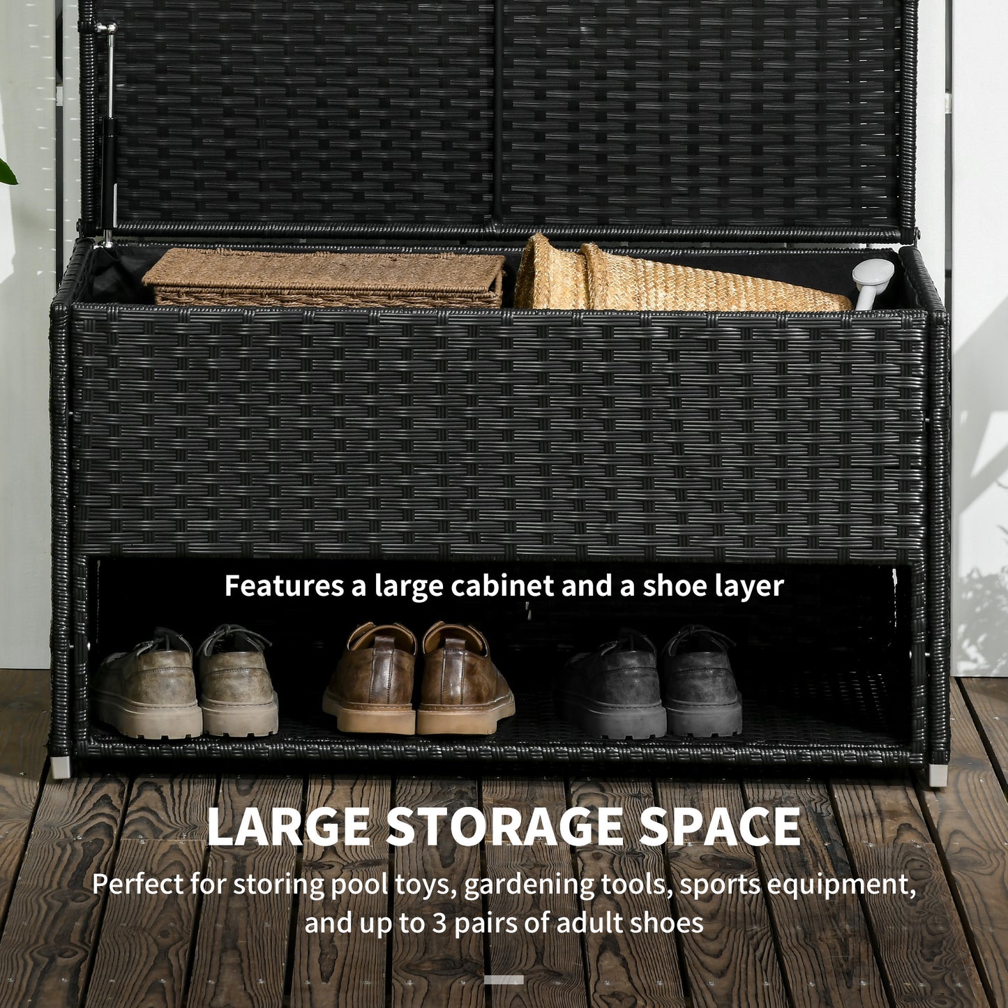 Chic Outdoor Storage Box & Shoe Rack