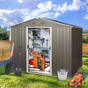 Spacious Gray Outdoor Storage Shed