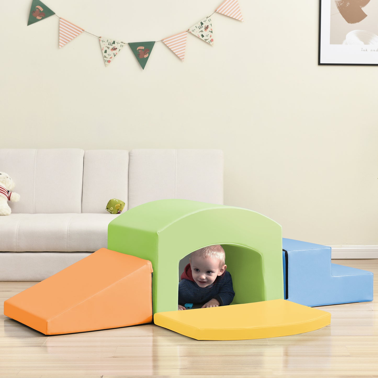 Cozy Climb and Slide Foam Playset for Tots