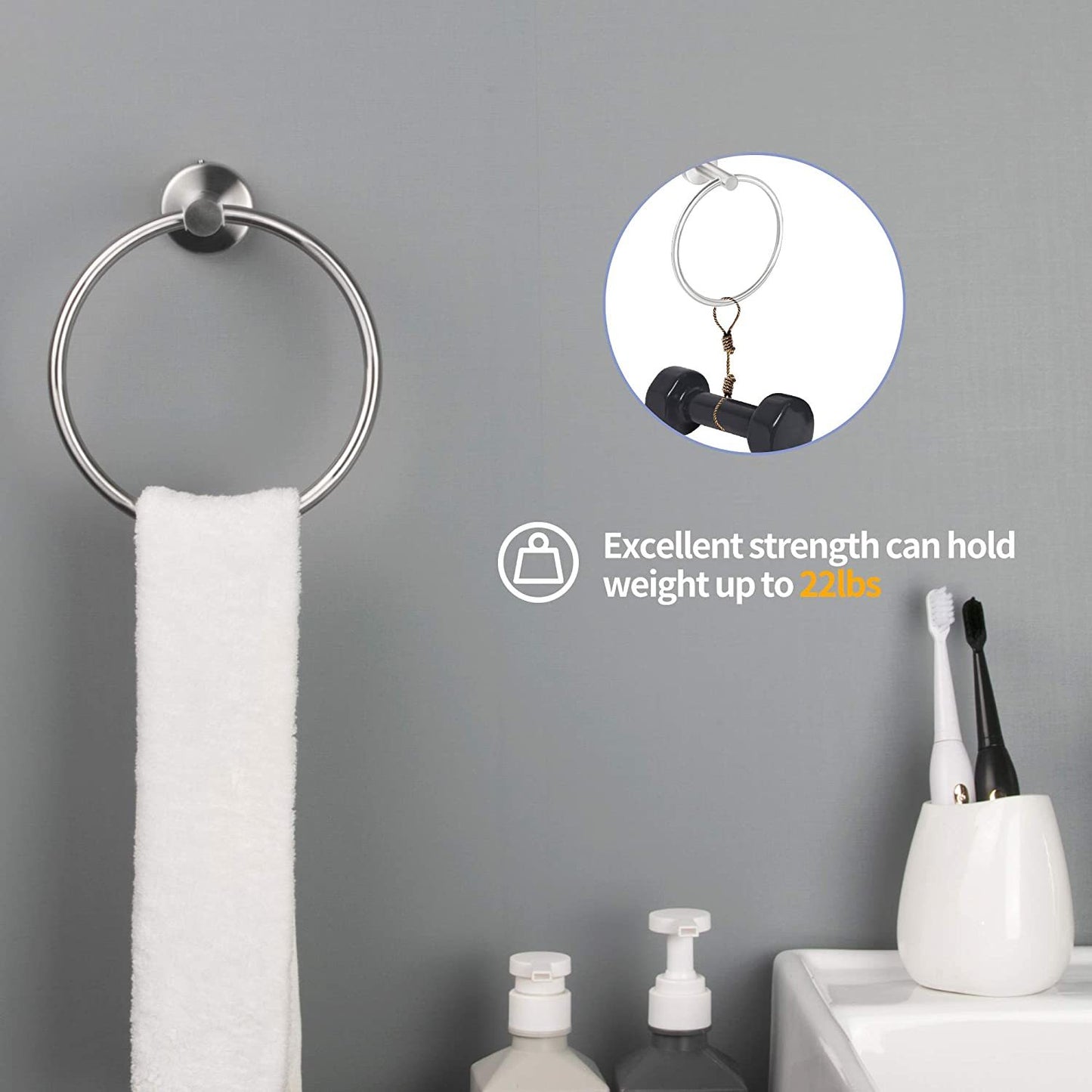 Stylish Stainless Steel Towel Rack Set