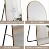 Chic Arched Gold Wall Mirror - Perfect for Makeup or Display