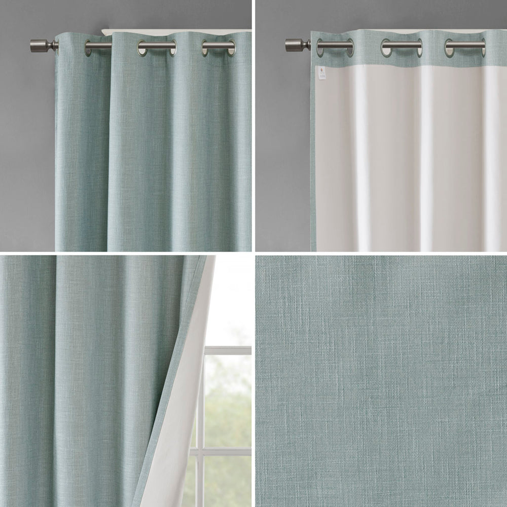 Chic Heathered Blackout Grommet Curtain Panel