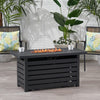 Cozy Rectangular Iron Fire Pit with Hidden Tank Cover