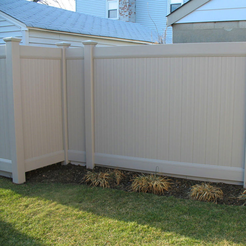 White Vinyl Privacy Fence Set