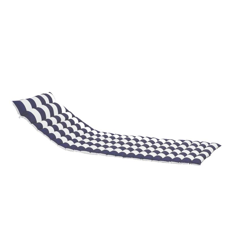 Blue & White Lounge Chair Cushions Set