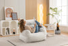 Cozy Ivory Teddy Bean Bag Chair