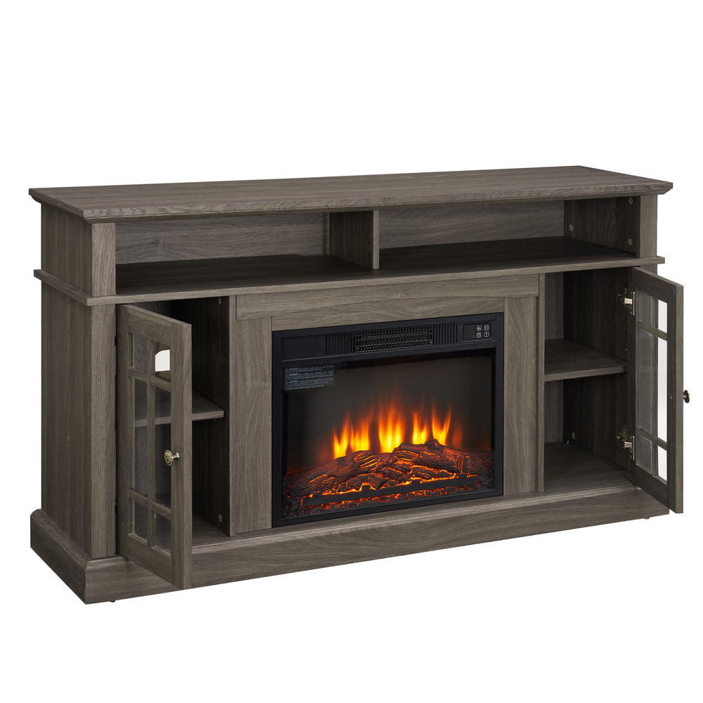 Cozy Fire TV Stand - Stylish Console with Fireplace & Storage