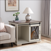 Charming Dog Crate End Table with Barn Door