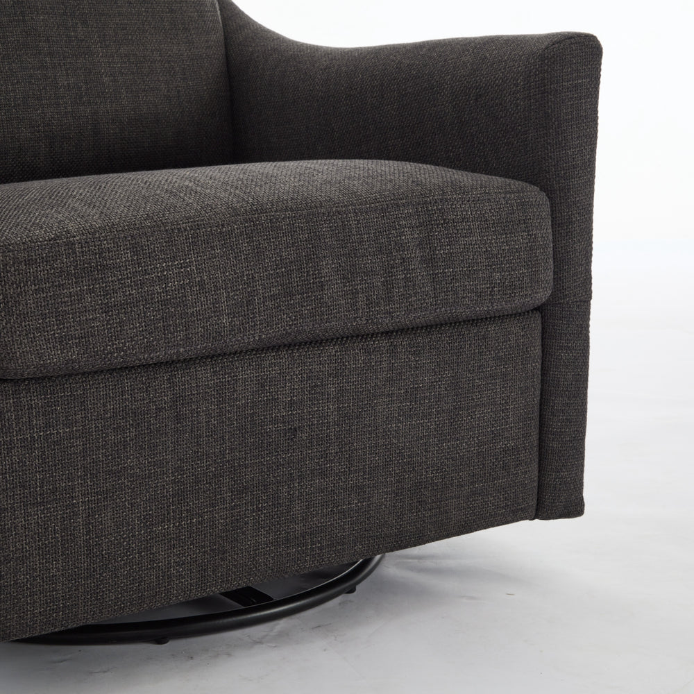 Chic Swivel Accent Chair with USB & Storage