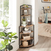 Rustic Corner Bookcase - Stylish Storage for Any Space