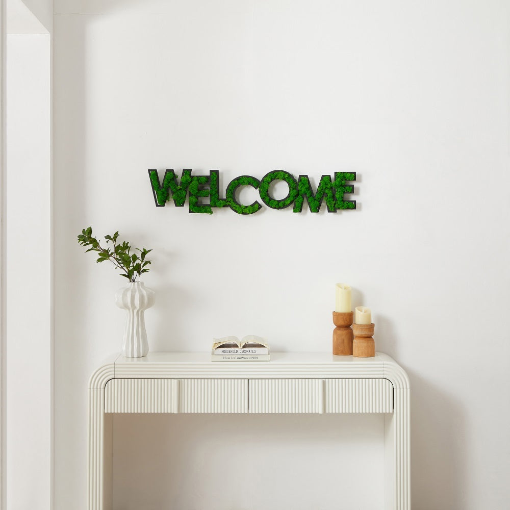 Welcome Moss Wall Art