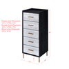 Chic Myles Jewelry Armoire in Black and Gold