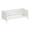 Space-Saving White Twin Daybed with Trundle for Kids & Teens