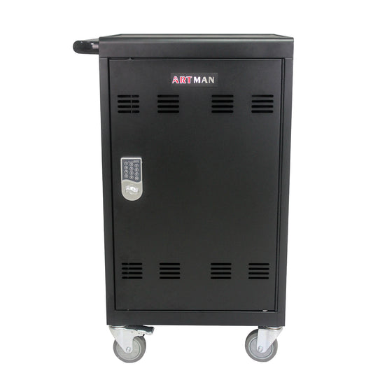 Smart Charge Cart for Tablets and Laptops with Lockable Storage