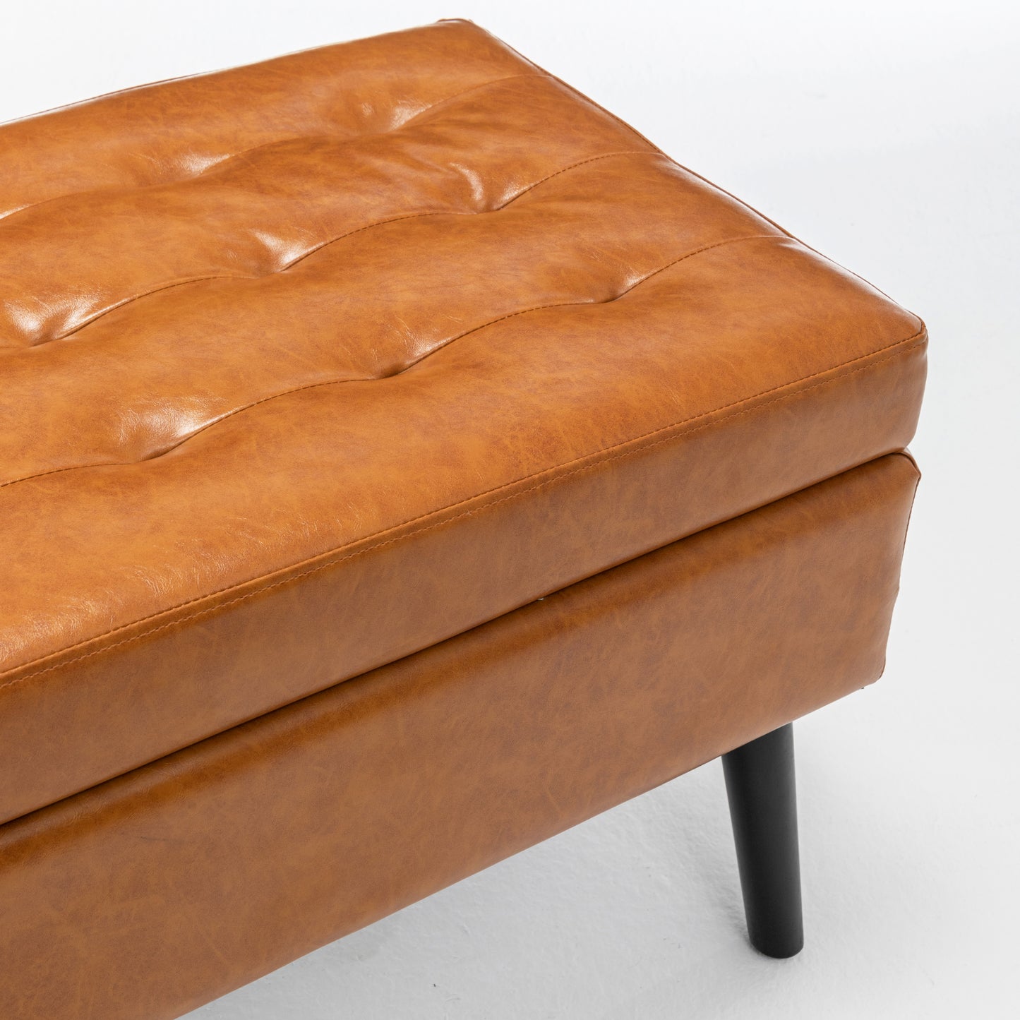 Stylish Leather Storage Bench