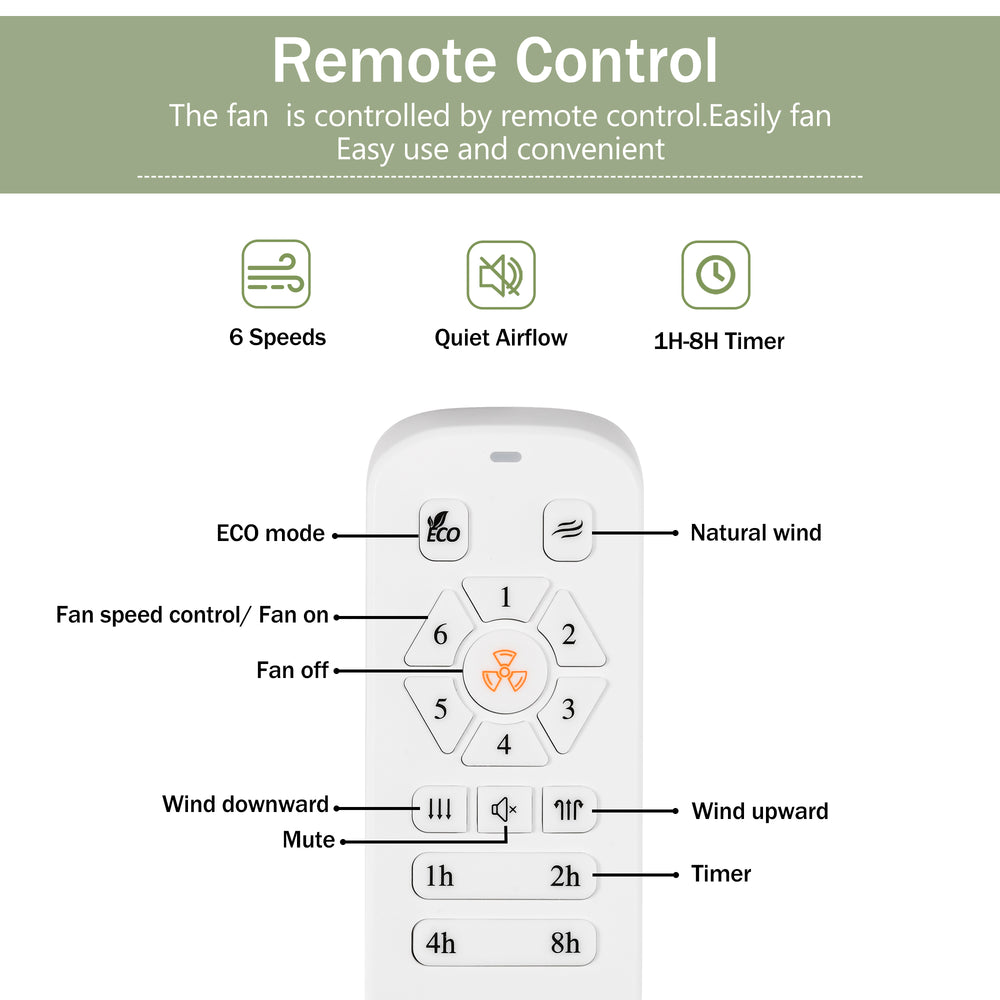 Sleek White Ceiling Fan with Remote - Perfect for Any Room!